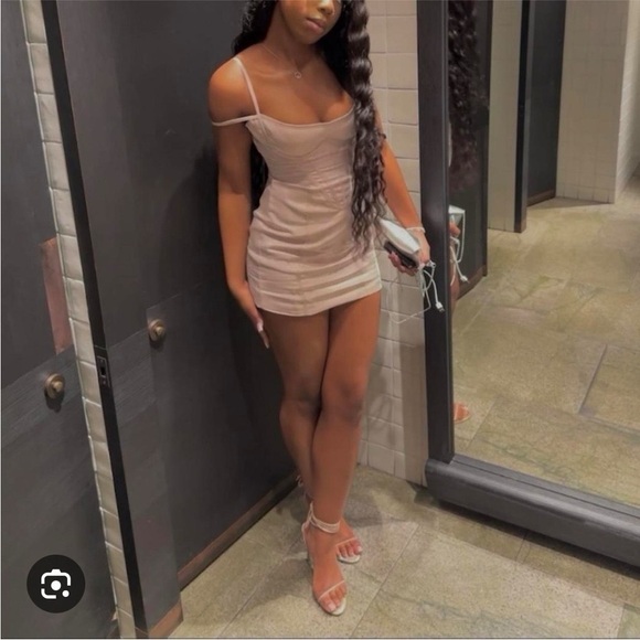 House of CB Mistress Rocks Blush Glass Corset Mini Dress - Picture 5 of 15